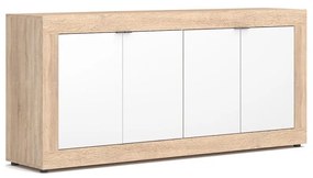 Comodă RUNEA, stejar sonoma/alb