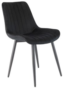 Scaun de bucaterie Rowena, negru