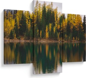 Tablou cu lac de pădure (90x60 cm)