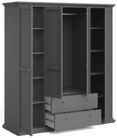 Șifonier gri 181x201 cm Paris – Tvilum