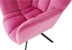 Scaun de design, ţesătură roz, KOMODO