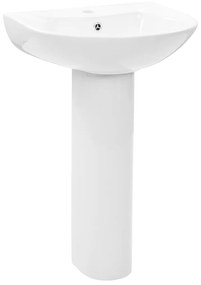 Chiuveta de baie cu piedestal, alb, 520x440x190 mm, ceramica