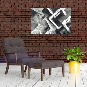 Tablou cu cuburi abstracte (90x60 cm)