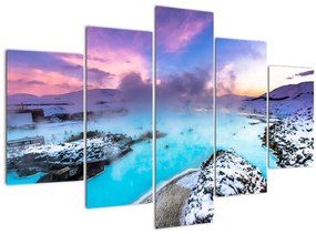 Tablou - Laguna albastră din Islanda (150x105 cm)