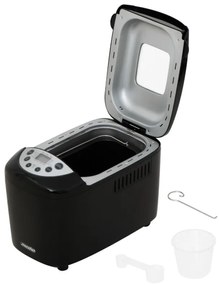 Masina de facut paine Mesko MS 6022, 1/1.5 kg, 850 W, 15 programe, Afisaj LCD, Agitator dublu, Cos mobil, Negru