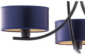 Jupiter 2099 - Lustră pe lanț ARTHUR 3xE27/15W/230V albastru/negru