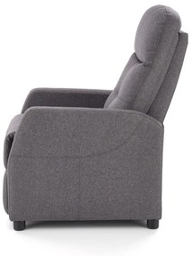 Fotoliu recliner Felipe stofa gri H103 cm