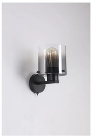 Aplica de perete moderna Sweden 1L negru, fumuriu