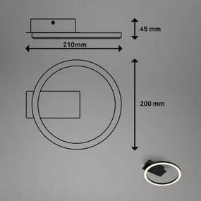 Briloner 3778-015 - Plafonieră LED FRAME LED/5W/230V Ø 20 cm neagră