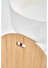 Măsuță de cafea AURA 45x38 cm alb/negru/bej