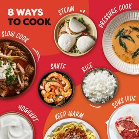 Instant Pot Plus 60 WiFi, 1000W, 5.7 l, 9 programe, control WiFi, ecran LCD, oțel inoxidabil, negru