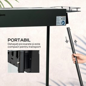 Outsunny Gratar Portabil Exterior Oțel Inoxidabil | Aosom Romania