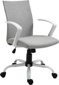 Vinsetto Scaun Rotativ de Birou, Înălțime Ajustabilă, Gri, 61x61x89-99 cm, Design Contemporan | Aosom Romania