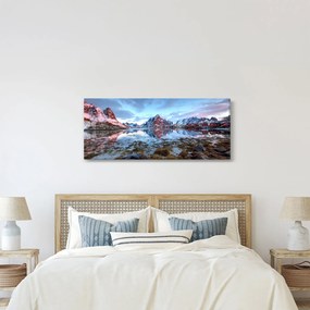 Tablou - Răsărit de soare deasupra Reine (120x50 cm)