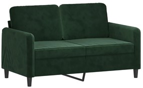 Canapea cu 2 locuri, verde inchis, 120 cm, catifea Verde inchis, 138 x 77 x 80 cm