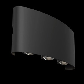 Aplica de perete exterior cu iluminat arhitectural IP54 LED Strato negru