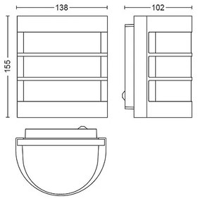 Aplică de exterior 1xE27/60W/230V IP44 crom mat Philips 17474/47/PN