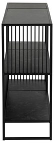 Bibliotecă neagră cu aspect de piatră 120x83 cm Strington – Actona