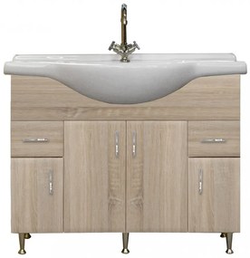 Dulap inferior Bianca Plus 105 cu lavoar, culoare stejar sonoma