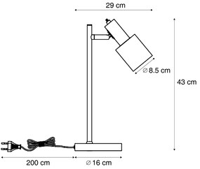 Moderne tafellamp blauw - Stijn