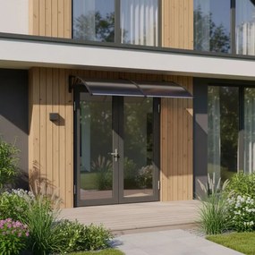 Copertină dublă din policarbonat deasupra ușii din față 200 x 100 cm