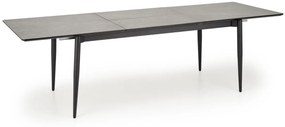 Masa extensibila Charles marmura gri/negru L180-260 cm