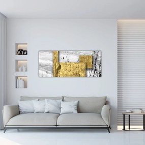 Tablou - Pătrate de aur N⁰1 (120x50 cm)