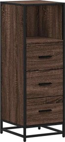 vidaXL Dulap de baie, stejar maro, 35x37,5x100 cm, lemn prelucrat