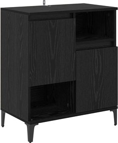 vidaXL Bufet Stejar Negru 60 x 35 x 70 cm Lemn compozit