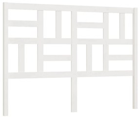 818186 vidaXL Tăblie de pat, alb, 141x4x104 cm, lemn masiv de pin