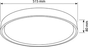 Brilagi - Corp de iluminat dimerizabil MATTEO LED/60W/230V 3000-6500K Ø 51,5 cm taupe+telecomandă