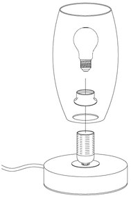 Eglo 97589 - Lampă de masă BATISTA 3 1xE27/40W/230V
