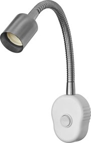 Osram - Aplică de perete flexibilă PLUG TUBE FLEX 1xGU10/5W/230V crom mat/albă