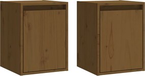 vidaXL Dulapuri perete 2 buc, maro miere, 30x30x40 cm, lemn masiv pin