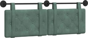 vidaXL Cap de pat suspendat Verde Mării 130 x 55 x 5 cm Catifea