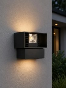 Aplica de perete LED pentru exterior/6W/230V IP54 neagră
