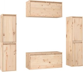 vidaXL Comode TV, 6 buc., lemn masiv de pin