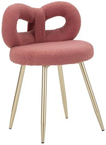 Mauro Ferretti Scaun Mini Ilary Roz, Cm Ø 40X67 (Inaltime Sezut Cm 46) | Aosom Romania