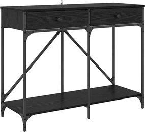 vidaXL Masă de consolă Stejar Negru 100 x 39 x 78,5 cm Lemn compozit