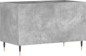 vidaXL Dulap pentru discuri, gri beton, 74,5x38x48 cm, lemn prelucrat