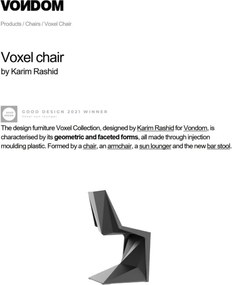 Set de 4 Scaune ultra-moderne de exterior / interior design premium VOXEL CHAIR 51033 Vondom