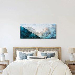 Tablou - Munte desenat (120x50 cm)