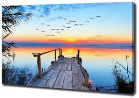 Tablouri tipărite pe pânză Pier pe lac