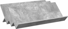 vidaXL Raft pentru reviste Gri Concret 90 x 53 x 28,5 cm Lemn compozit