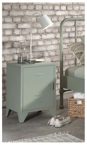 Noptieră verde din metal Bronxx - Vipack