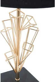 Veioză Mauro Ferretti Glam Olig, înălțime 45 cm, negru-auriu
