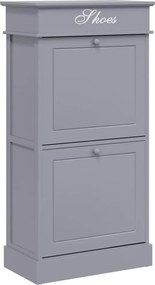 vidaXL Pantofar, gri, 50x28x98 cm, lemn de paulownia