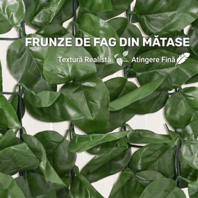 Outsunny Gard Viu Artificial din Fag pentru Balcon și Grădină, PE, 300x100 cm, Verde Închis | Aosom Romania
