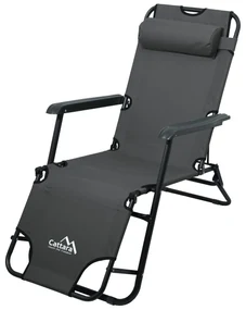 Cattara 13513 Șezlong pliabil Comfort, antracit,155 x 61 cm