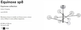 Lustra aplicata design modern Equinoxe sp8 CROMO